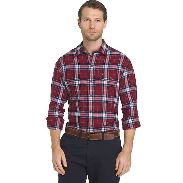 Men's IZOD Saltwater Regular-Fit Plaid Performance Button-Down Shirt