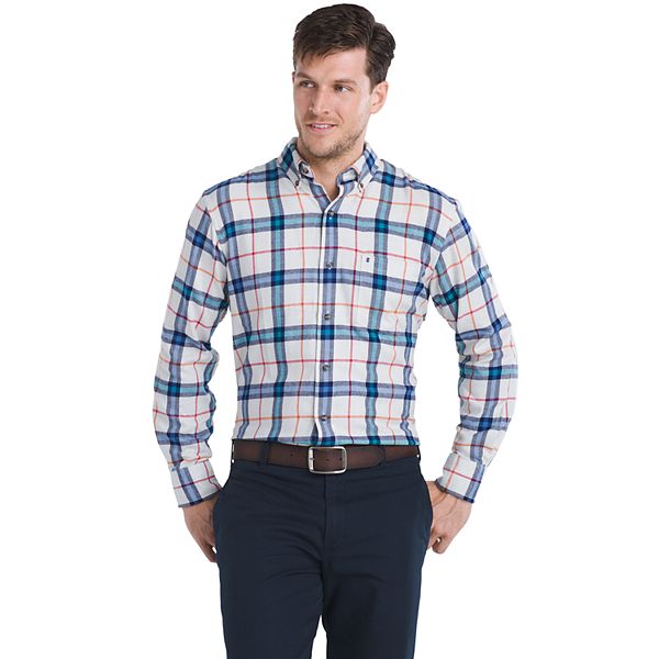 Men's IZOD Regular-Fit Plaid Flannel Easy-Care Button-Down Shirt