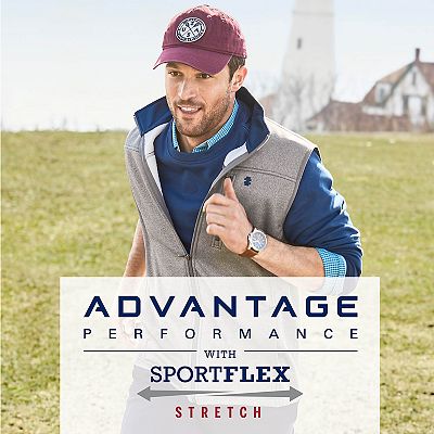 Men s IZOD Advantage Sportflex Regular Fit Performance Fleece Vest