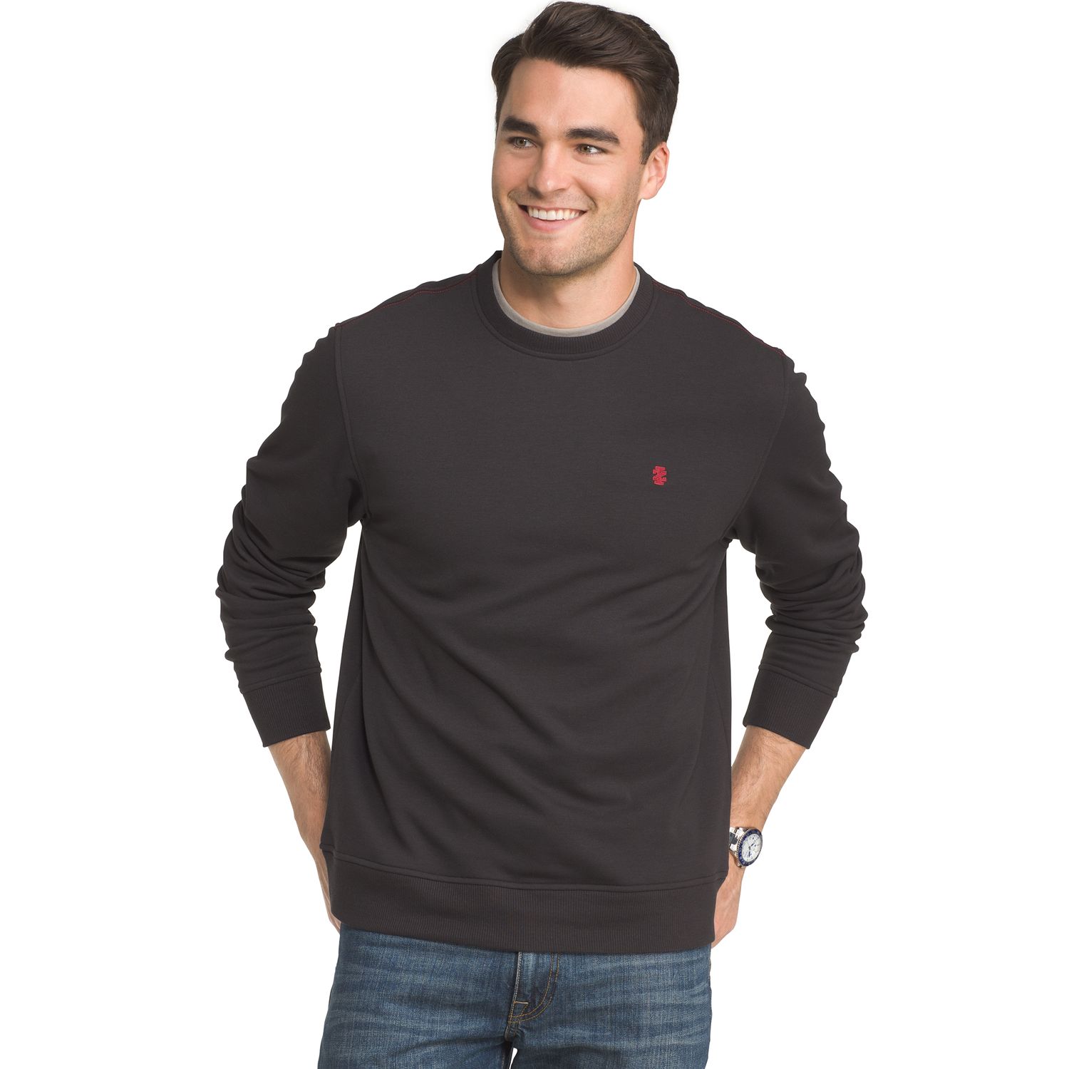 men's izod advantage sportflex performance stretch fleece sweatshirt