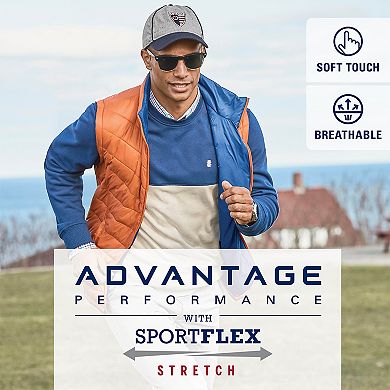 Men's IZOD Advantage Sportflex Regular-Fit Colorblock Performance Fleece Pullover