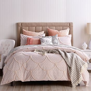 Peri Chenille Scallop Duvet Cover