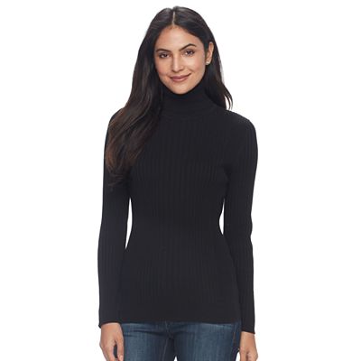 Women s Croft Barrow Essential Ribbed Turtleneck Sweater