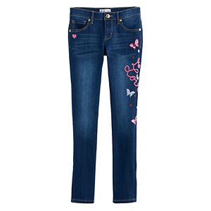 Girls 7-12 Freestyle Revolution Embroidered Leg Skinny Jeans