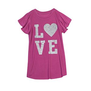 Girls 7-16 & Plus Size Harper & Elliott Ruffle Sleeve Graphic Tee