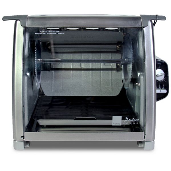 Ronco 1,250-Watt Black Countertop Rotisserie Oven at