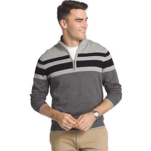 Men's IZOD Regular-Fit Striped Quarter-Zip Pullover