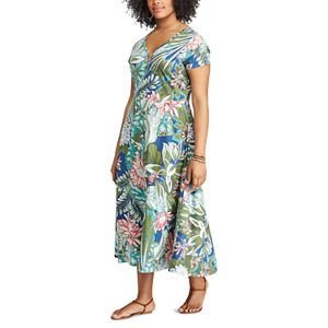 Plus Size Chaps Floral Midi Dress
