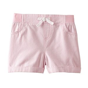 Baby Girl Jumping Beans® Striped Cuffed Shorts