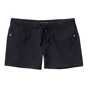 Girls 7-16 & Plus Size SO® Ribbed Waist Sateen Shorts
