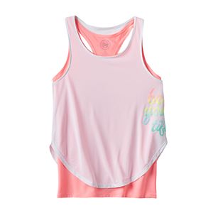 Girls Plus Size SO® Racerback Double-Layer Tank Top