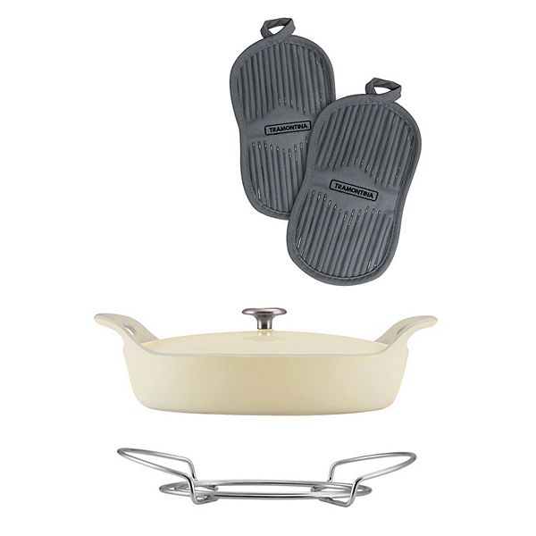 Amazon Com Tramontina 80131 065ds Enameled Cast Iron Skillet 10 Inch Gradated Cobalt Kitchen Dining