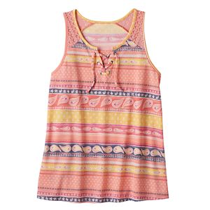 Girls Plus Size Mudd® Lace-Up Tank Top