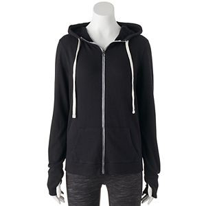 Juniors' SO® Perfectly Soft Striped Sleeve Hoodie