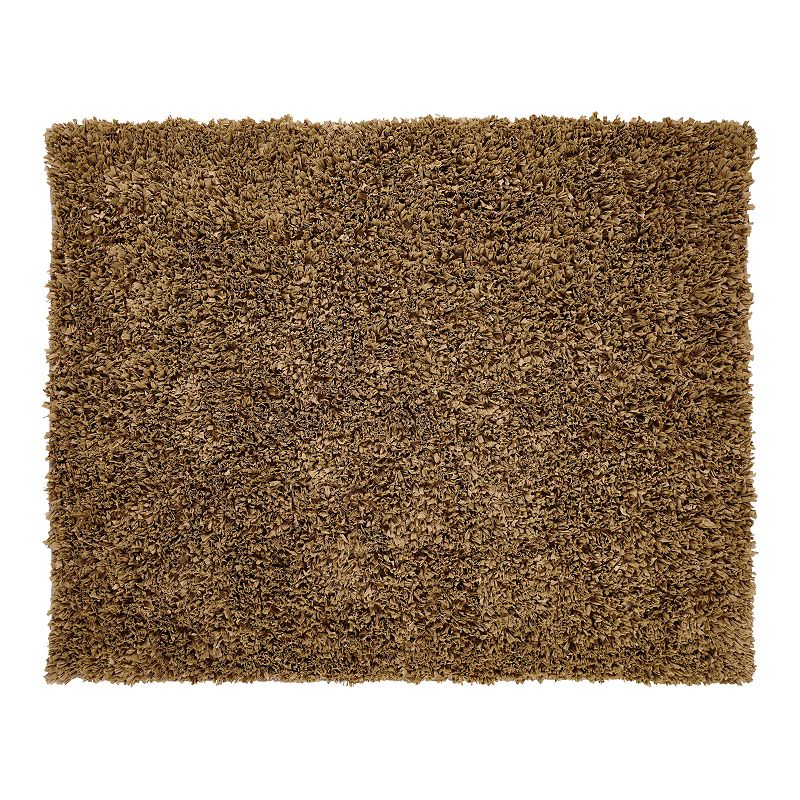 Chesapeake Comfy Solid Shag Rug, Lt Brown, 5X7 Ft