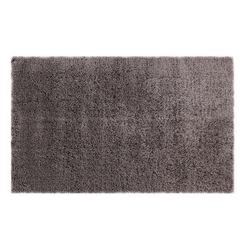 Chesapeake Microfiber Solid Shag Rug, Dark Grey, 7X9 Ft