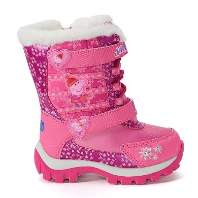 Peppa Pig Toddler Girls' Light Up Winter Boots 