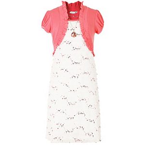 Girls Plus Size Speechless Sequin Dress & Bolero Set with Necklace