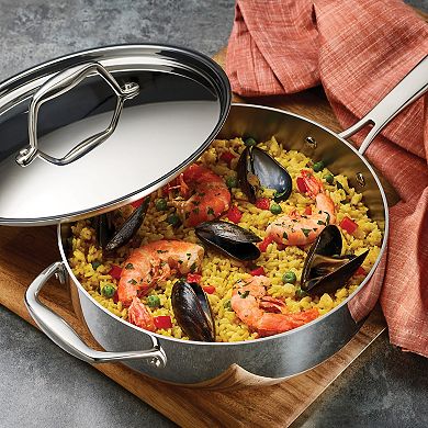Tramontina Gourmet 3-qt. Tri-Ply Clad Deep Saute Pan