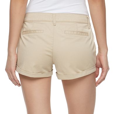 Juniors' SO® Chino Shortie Shorts