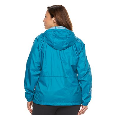Plus Size Columbia Rain to Fame Hooded Rain Jacket