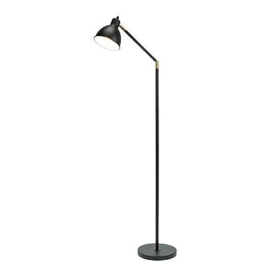 Catalina Lighting Lennon Adjustable Floor Lamp - Black & Brass