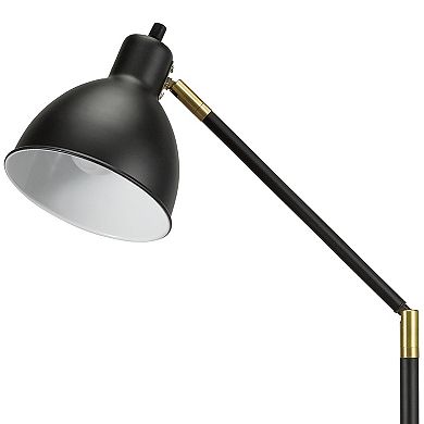 Catalina Lighting Lennon Adjustable Floor Lamp - Black & Brass