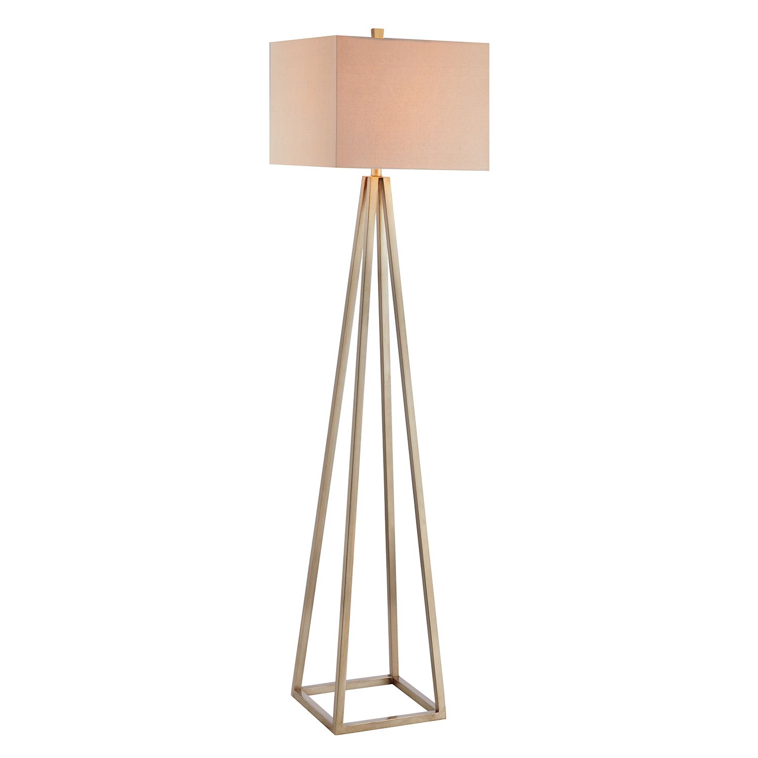 gold geometric floor lamp