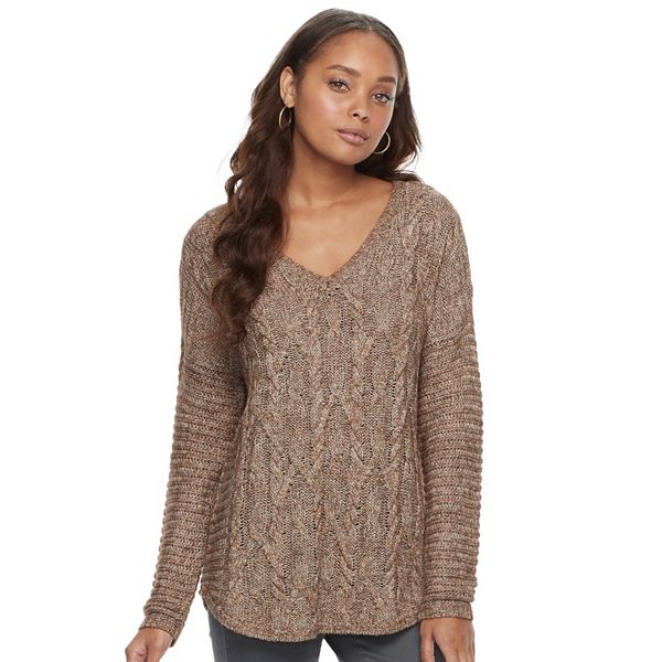 Kohls v 2025 neck sweater