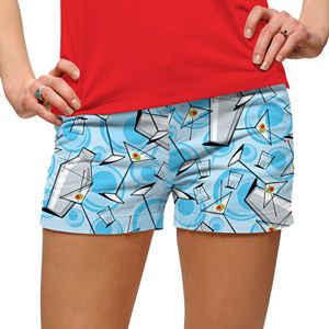 Women's Loudmouth Martini Print Mini Golf Shorts