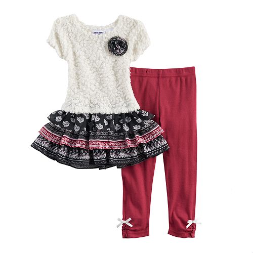 tiered ruffle skirt leggings