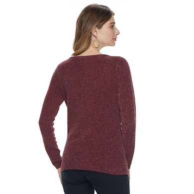 Women's Croft & Barrow® Basketweave Boatneck Sweater