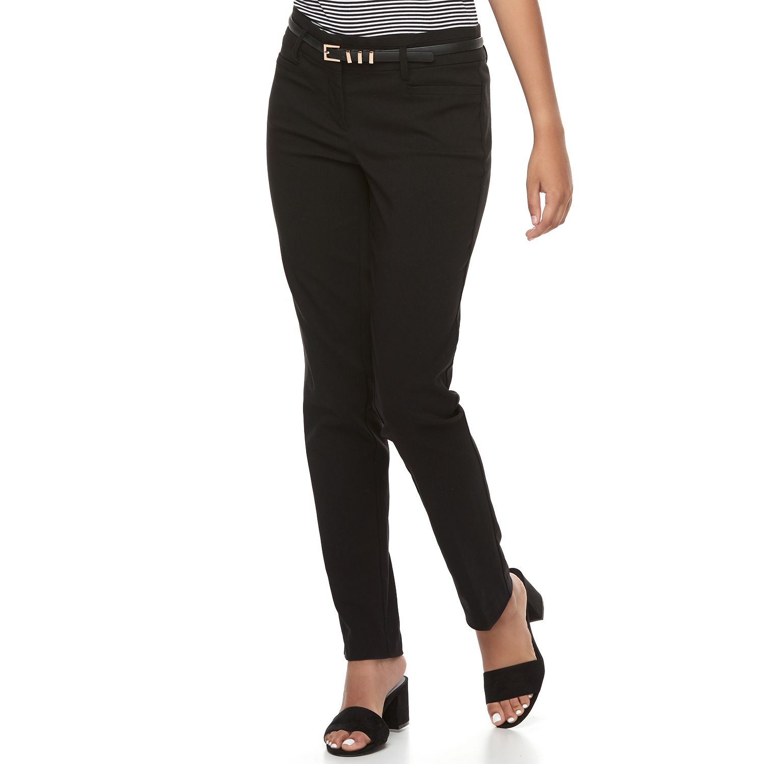 skinny dress pants black