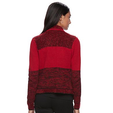 Juniors' Candie's® Print Waterfall Cardigan