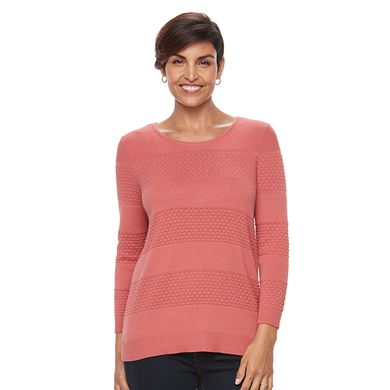 Women's Croft & Barrow® Textured Sweater & Scarf