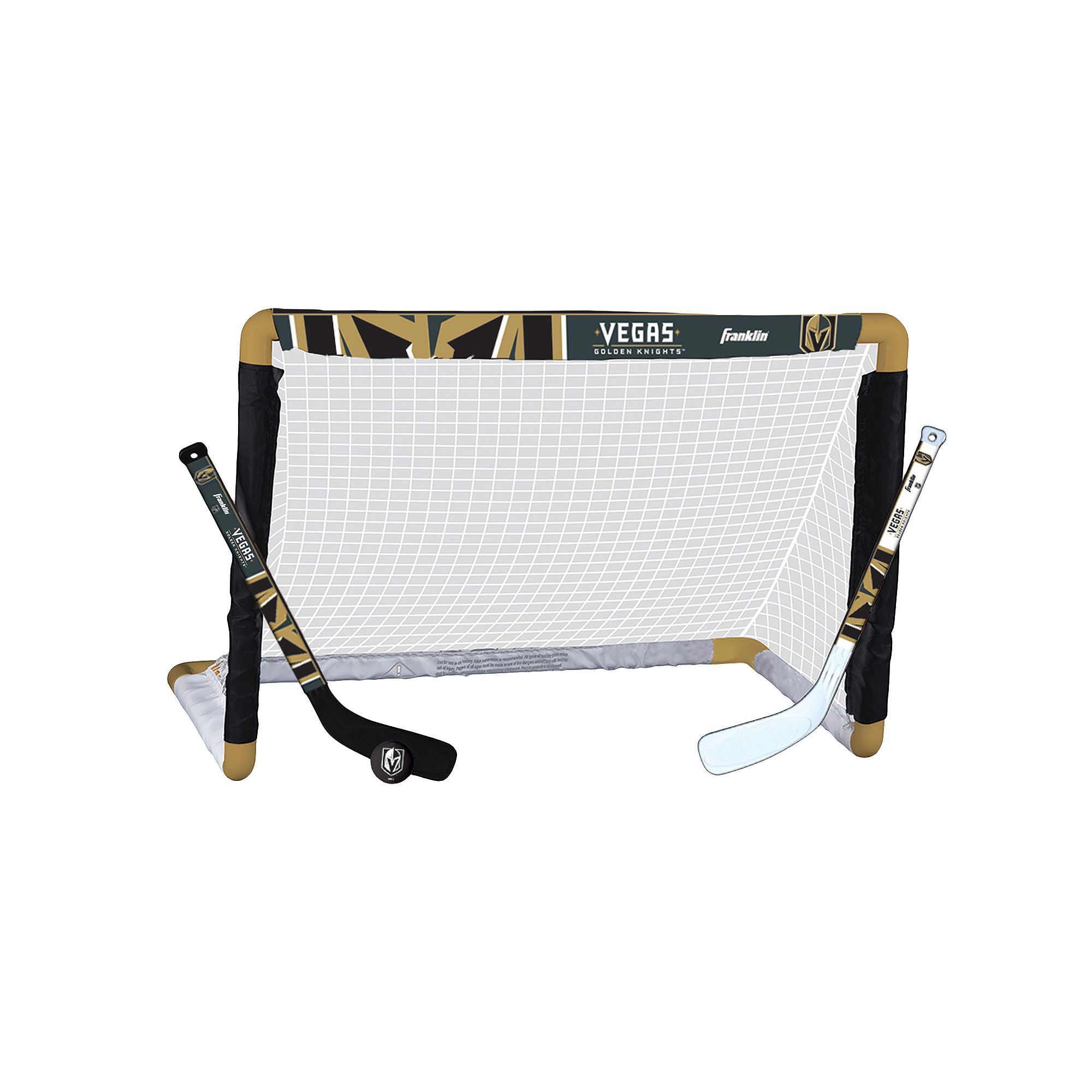 Franklin Sports Vegas Golden Knights Mini Hockey Goal Set, Lvk Team