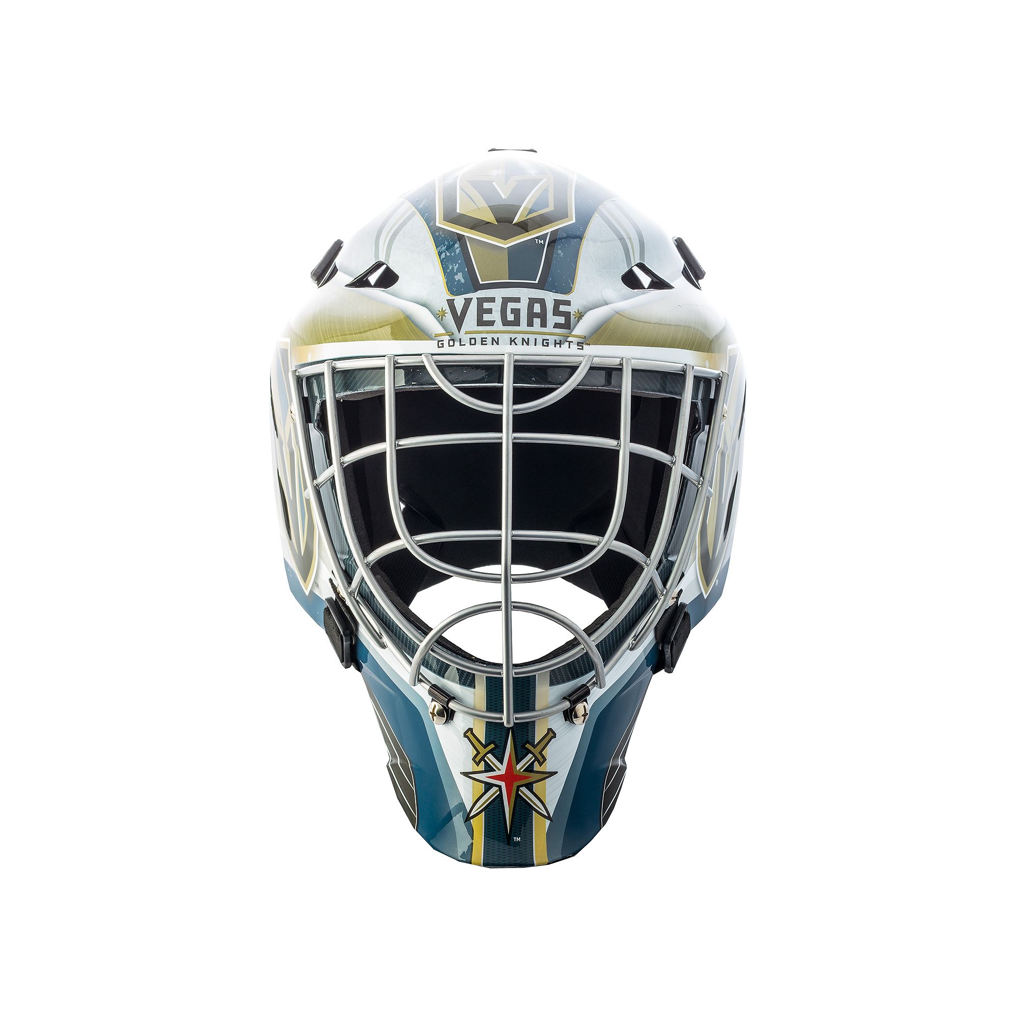 Youth Franklin Sports Vegas Golden Knights Mini Hockey Goalie Collectible ,