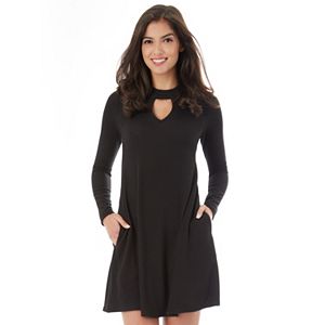 Juniors' IZ Byer Choker Neck Sweater Dress