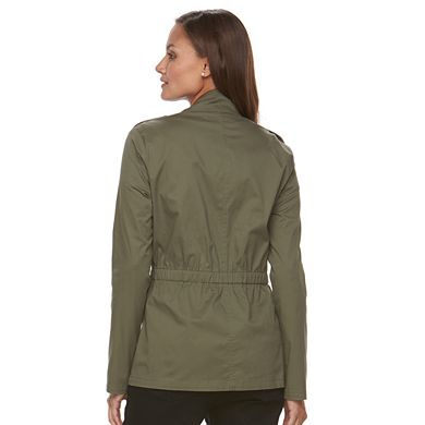 Women's Croft & Barrow® Elastic Waist Utility Jacket