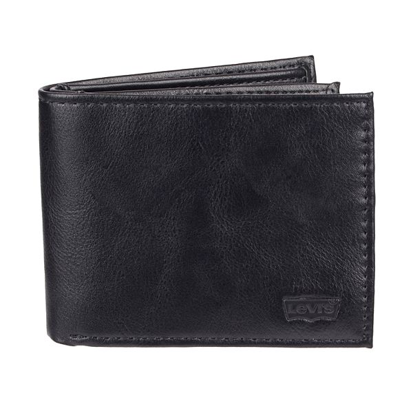 Men's Levi's® RFID-Blocking Extra-Capacity Black Slimfold Wallet
