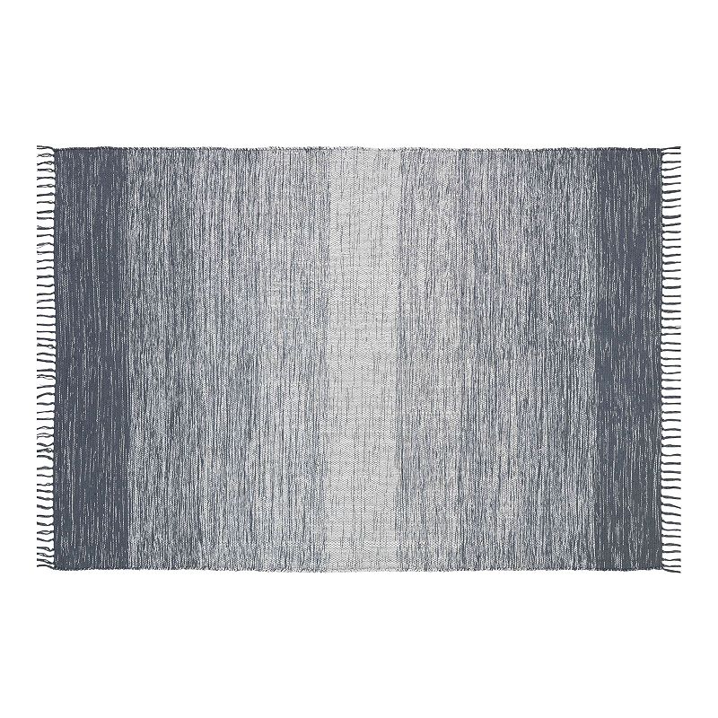 Chesapeake Cotton Ombre Striped Rug, Dark Blue, 7X9 Ft