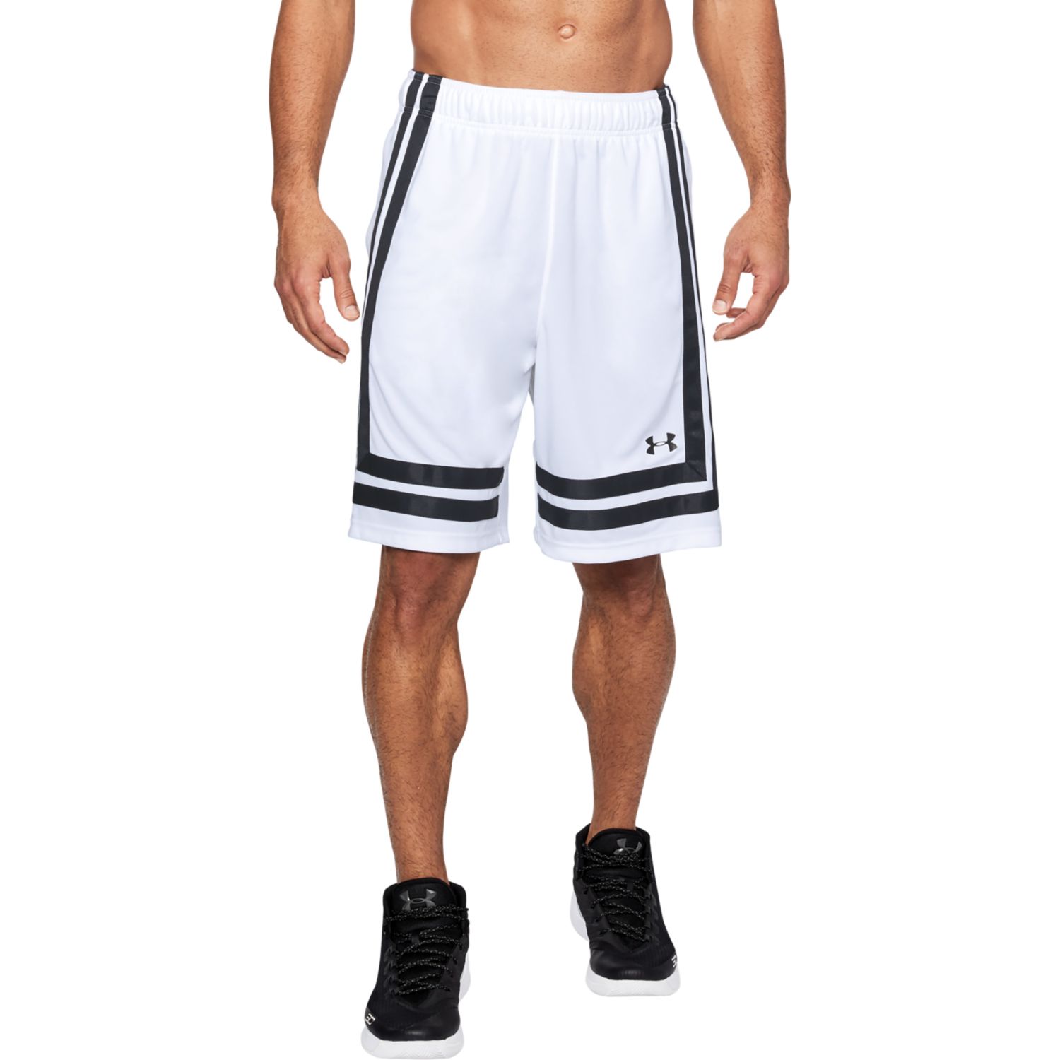 under armour black basketball shorts