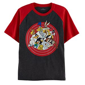 Boys 4-7 Looney Tunes Bugs Bunny & Daffy Duck Character Raglan Graphic Tee