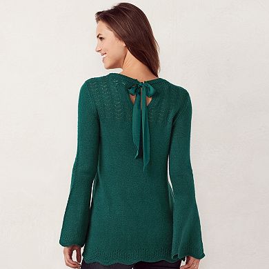 Women's LC Lauren Conrad Pointelle Crewneck Sweater