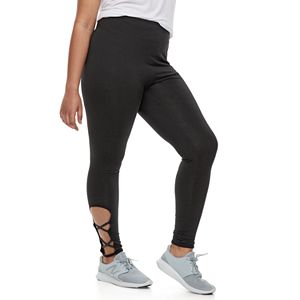 Juniors' Plus Size SO® Cut-Out Yoga Leggings