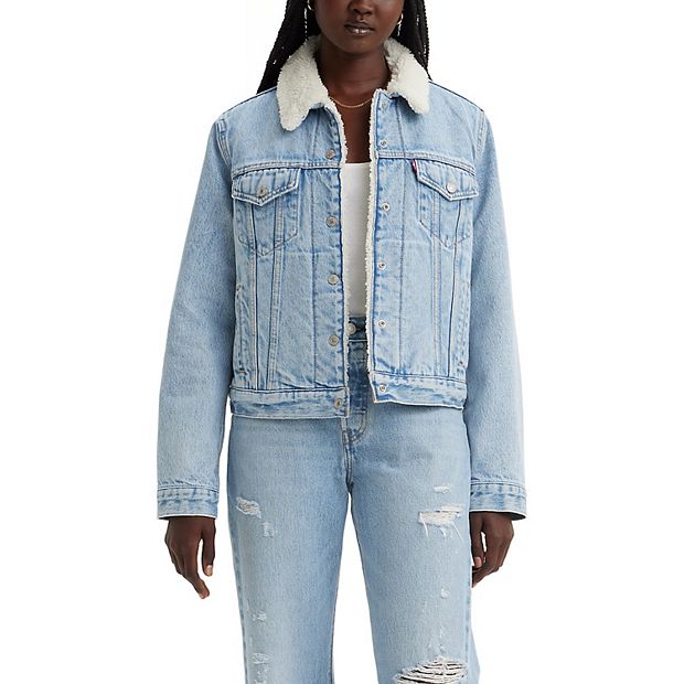 Levi's cream sherpa trucker jacket best sale