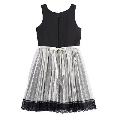 Girls 7-16 Emily West Glitter Pleated Skirt Dress
