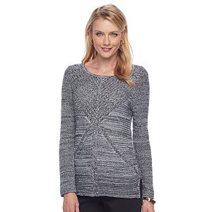 Petite Dana Buchman Mixed-Stitch Cardigan