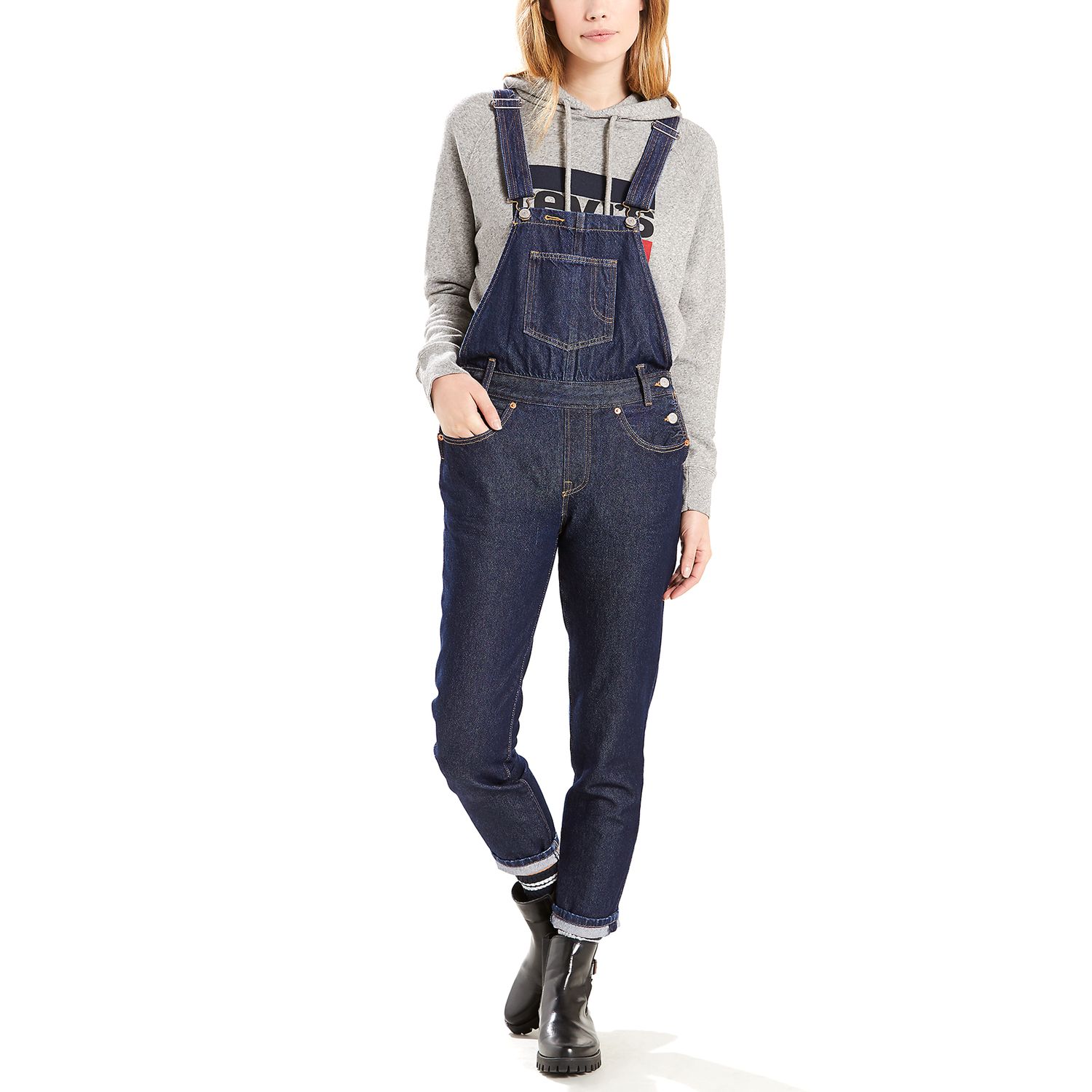 levis overalls black