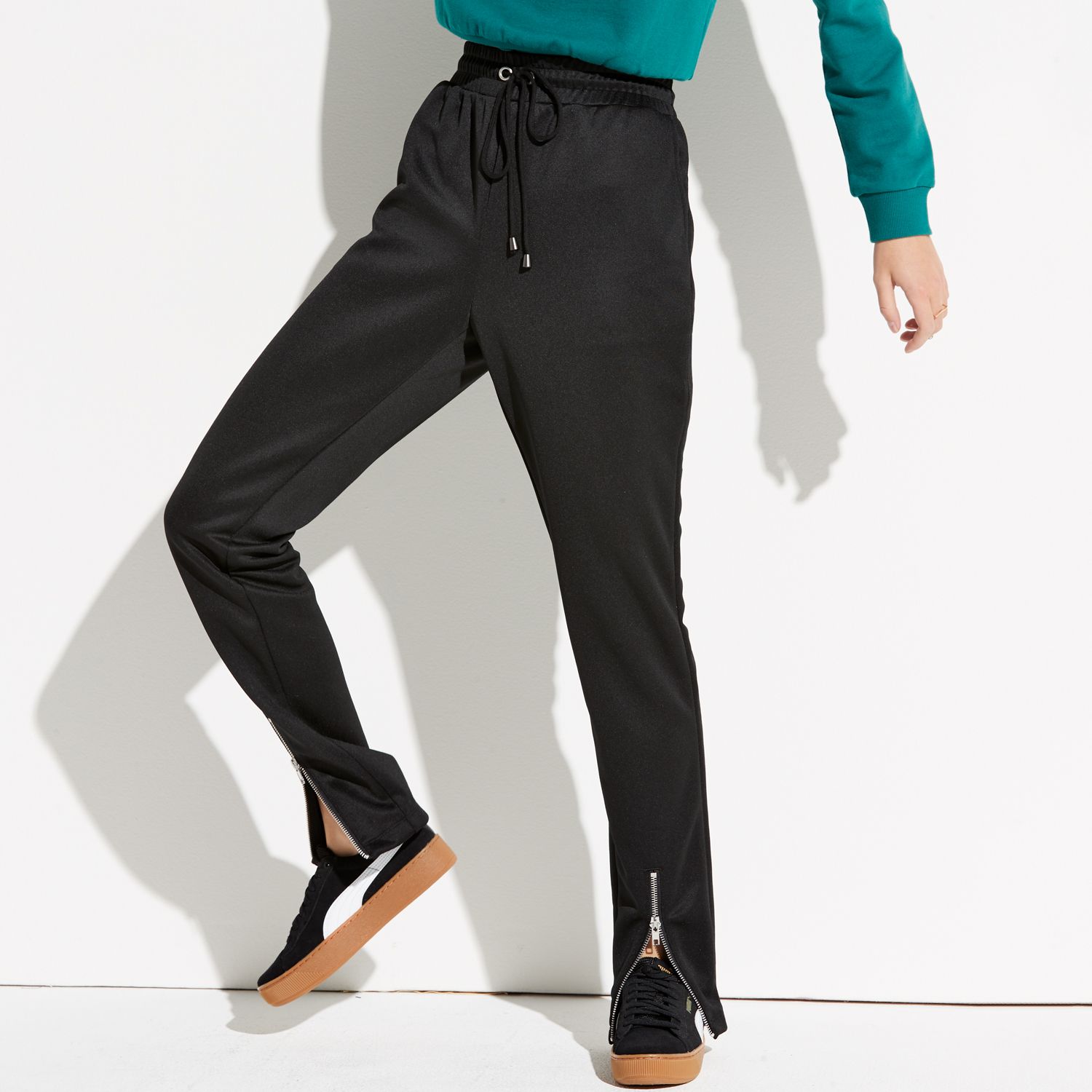 straight hem jog pants